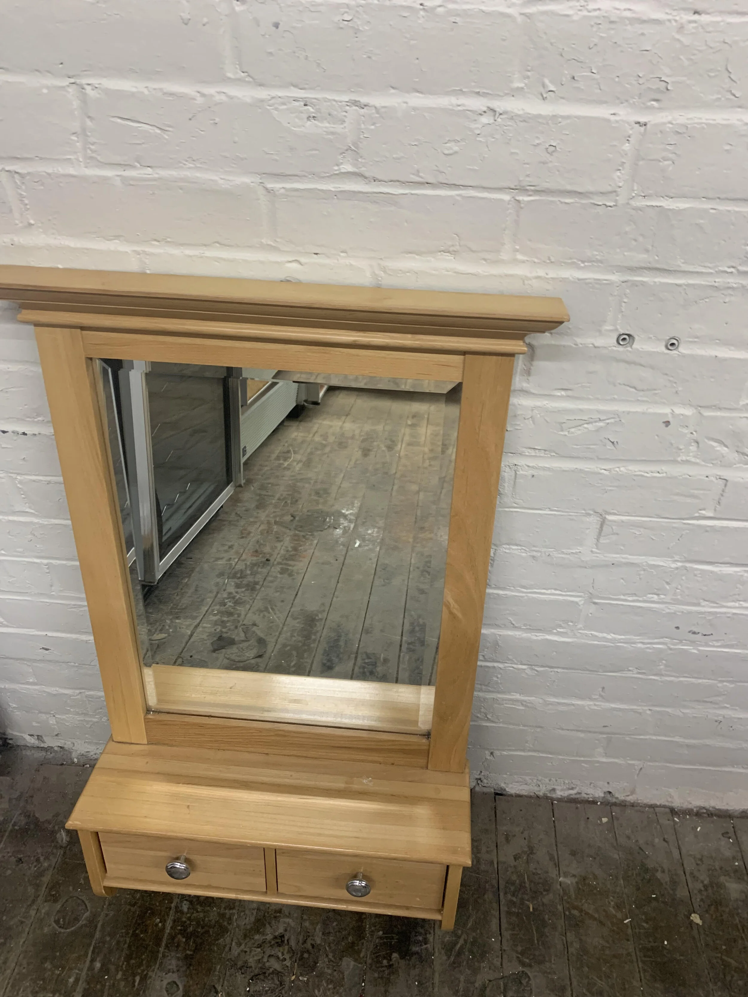 Wooden Mirror with Drawer BX72