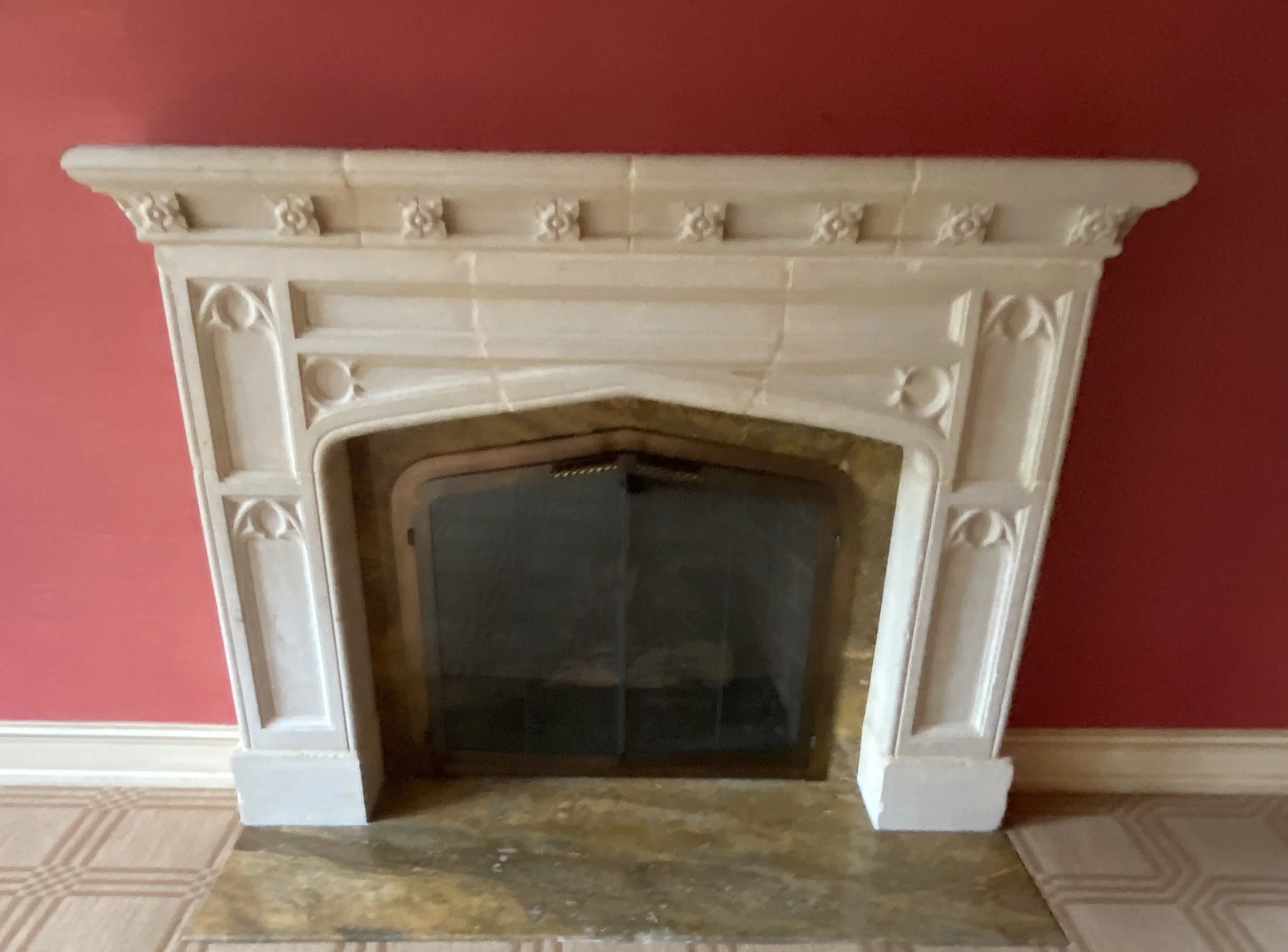 Limestone Fireplace Mantel W309