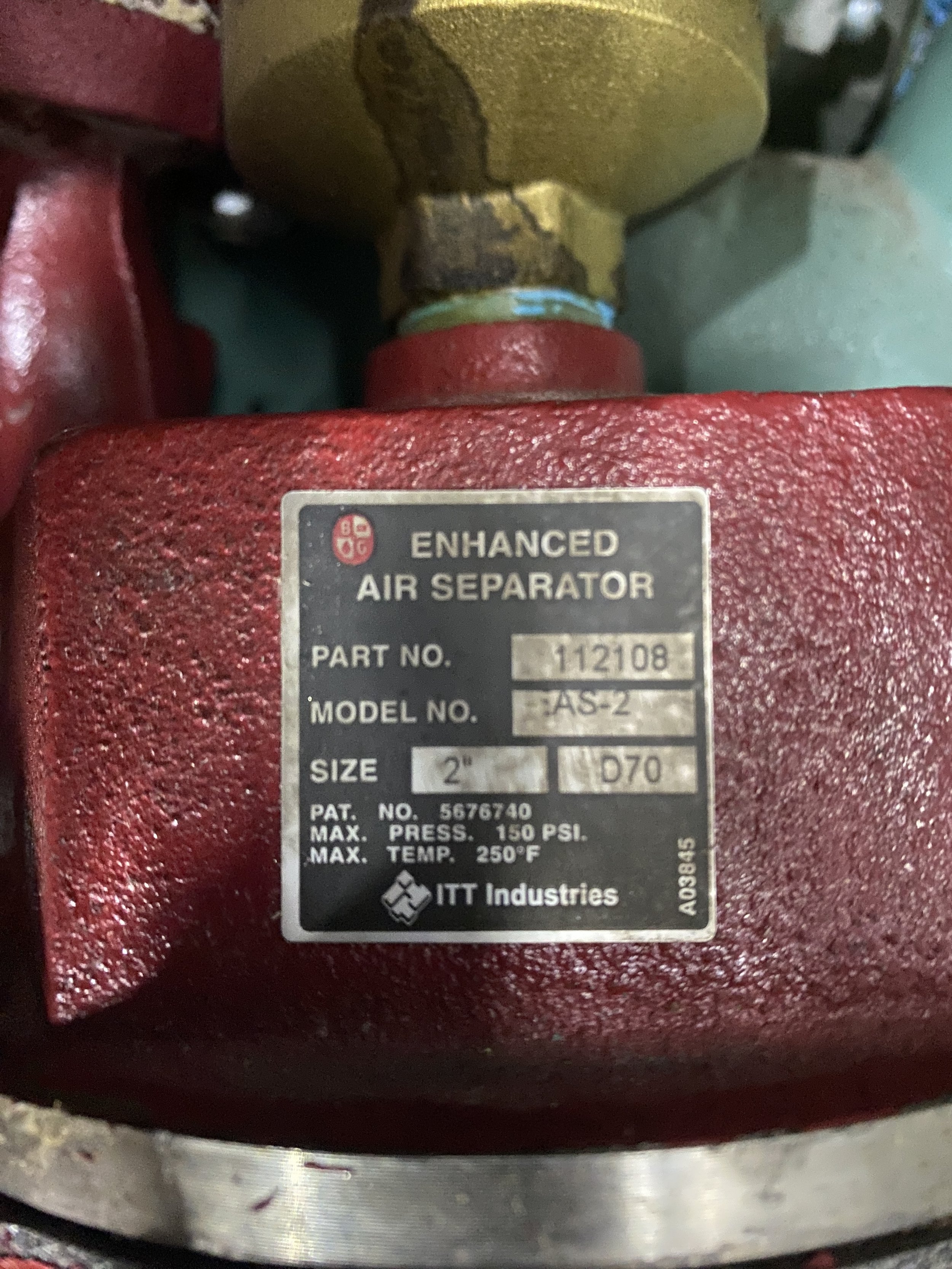 Bell & Gossett Enhanced Air Separator D143