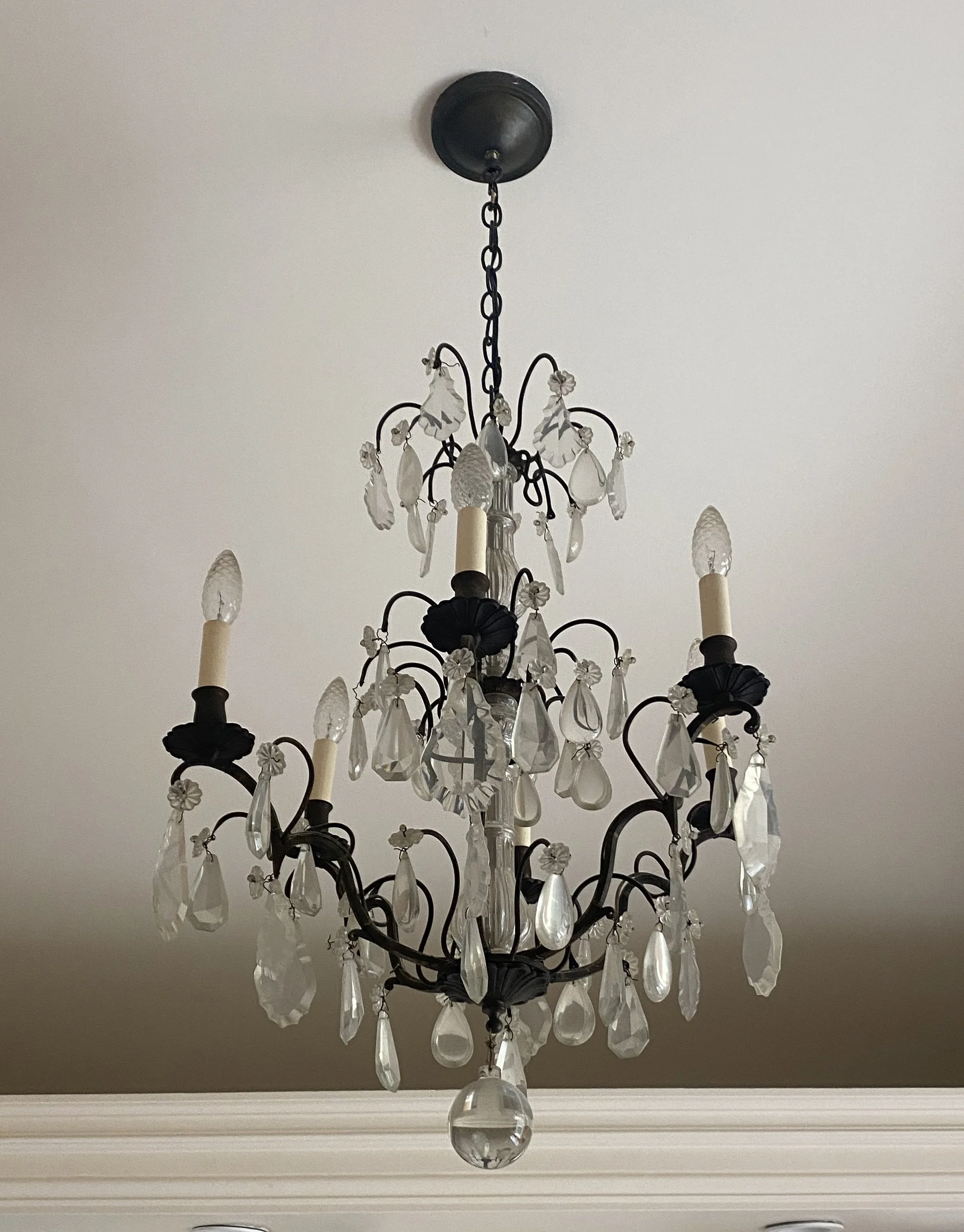 Antique Six Light French Chandelier B109