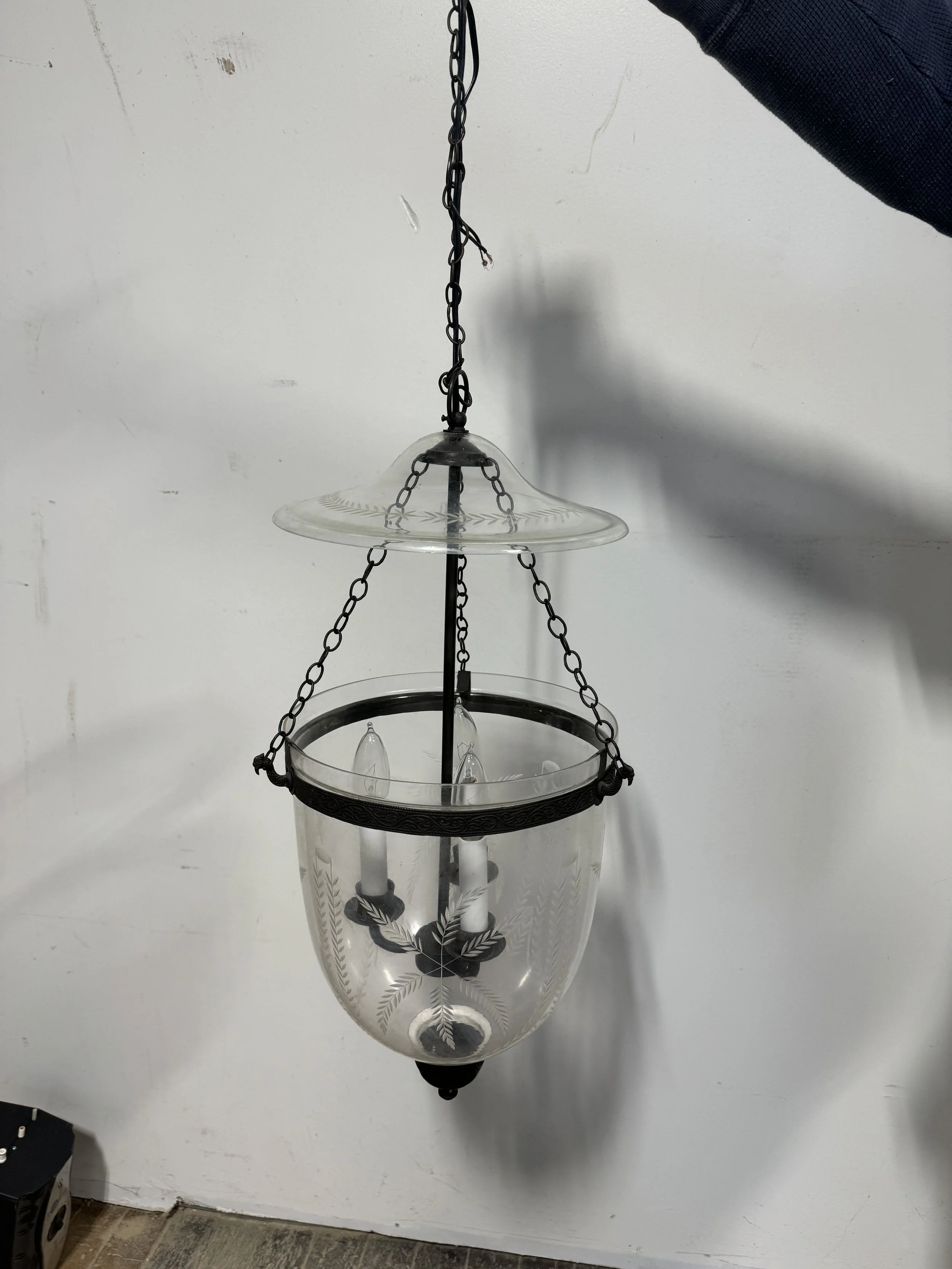 Etched Glass Pendant Z999