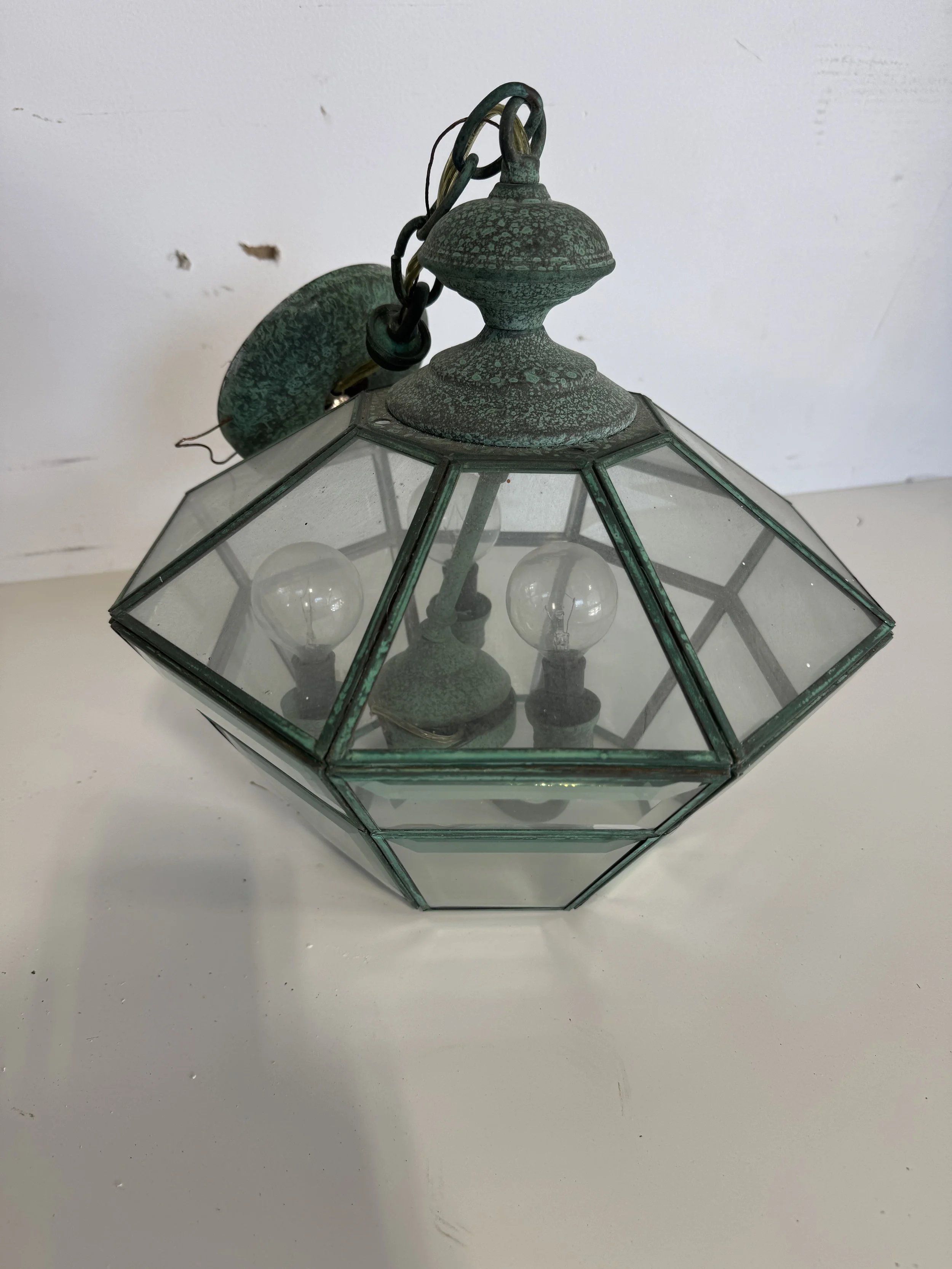 Octagonal Copper Ceiling Lamp W535