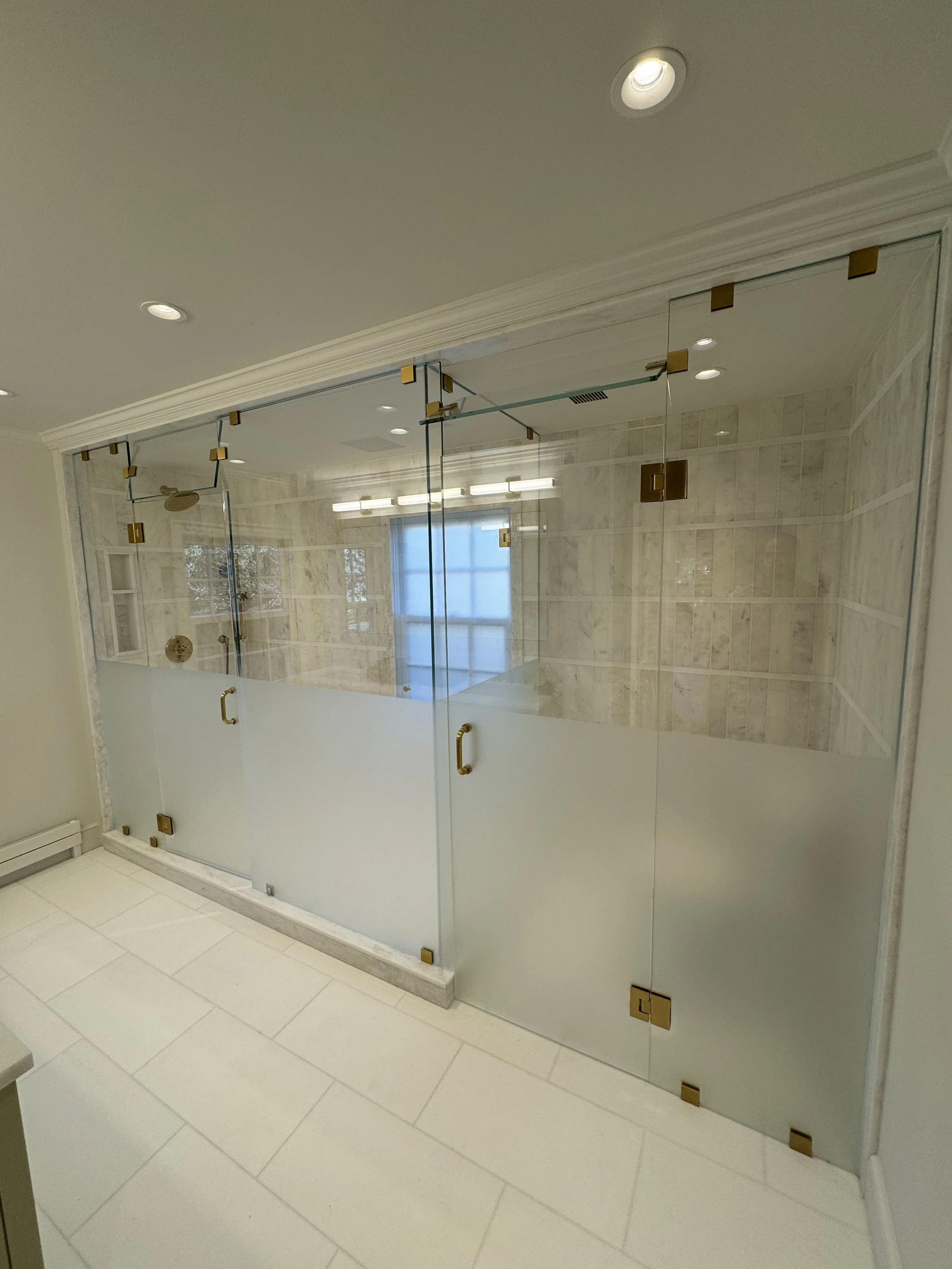 Frosted Shower Door Set Z999