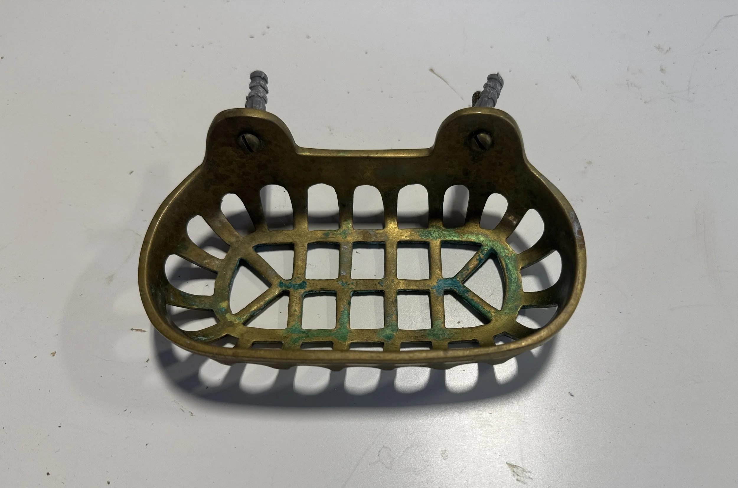 Vintage Brass Soap Dish Holder W552