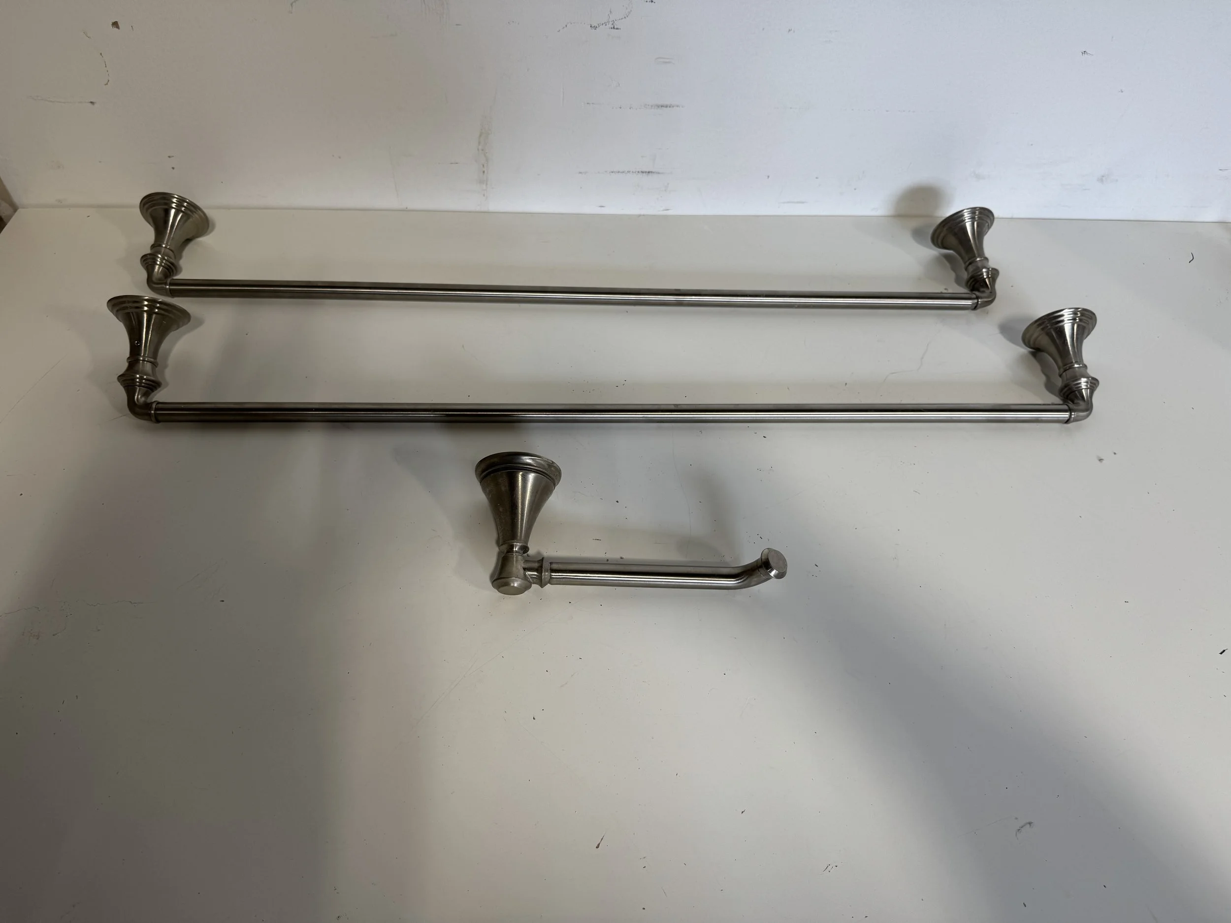 Brushed Nickel Bath Accessory Set B187