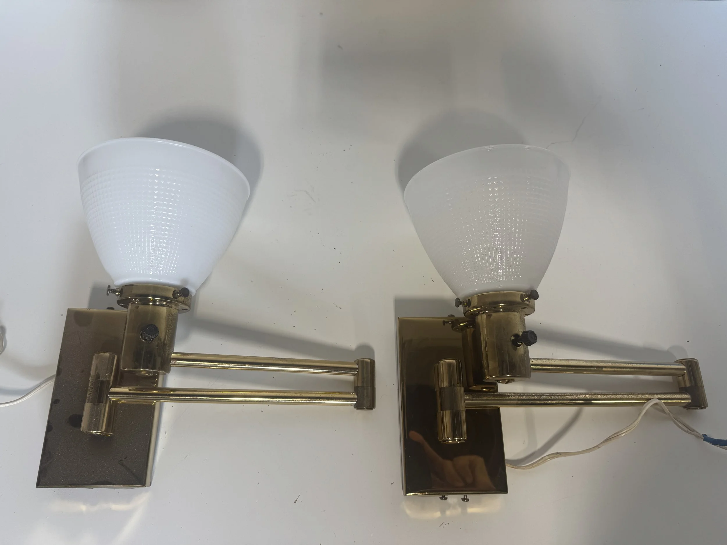 Nessen Brass Swing Arm Wall Lamp B103