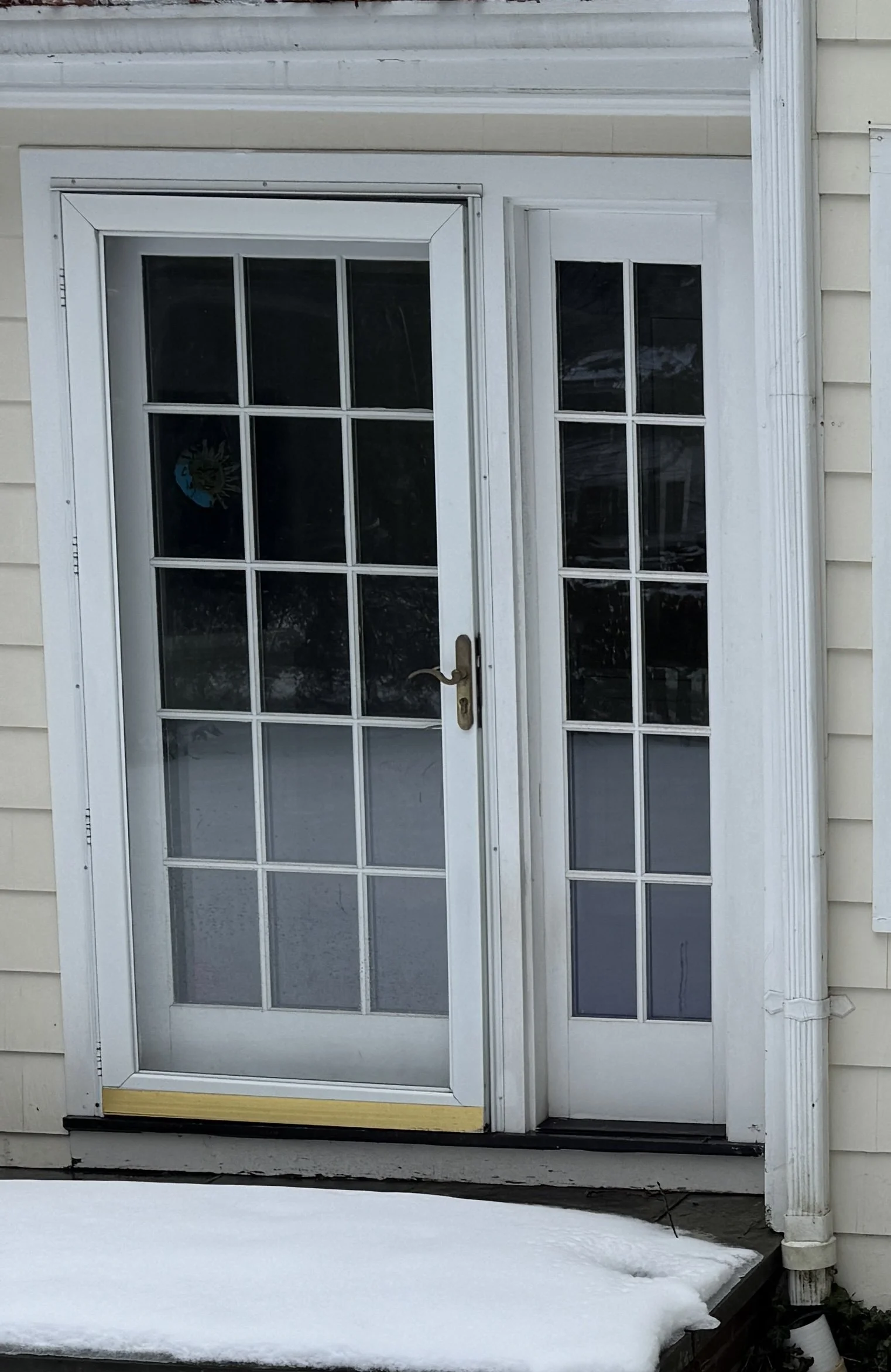 Pella Insulated French door 36” w side light W535