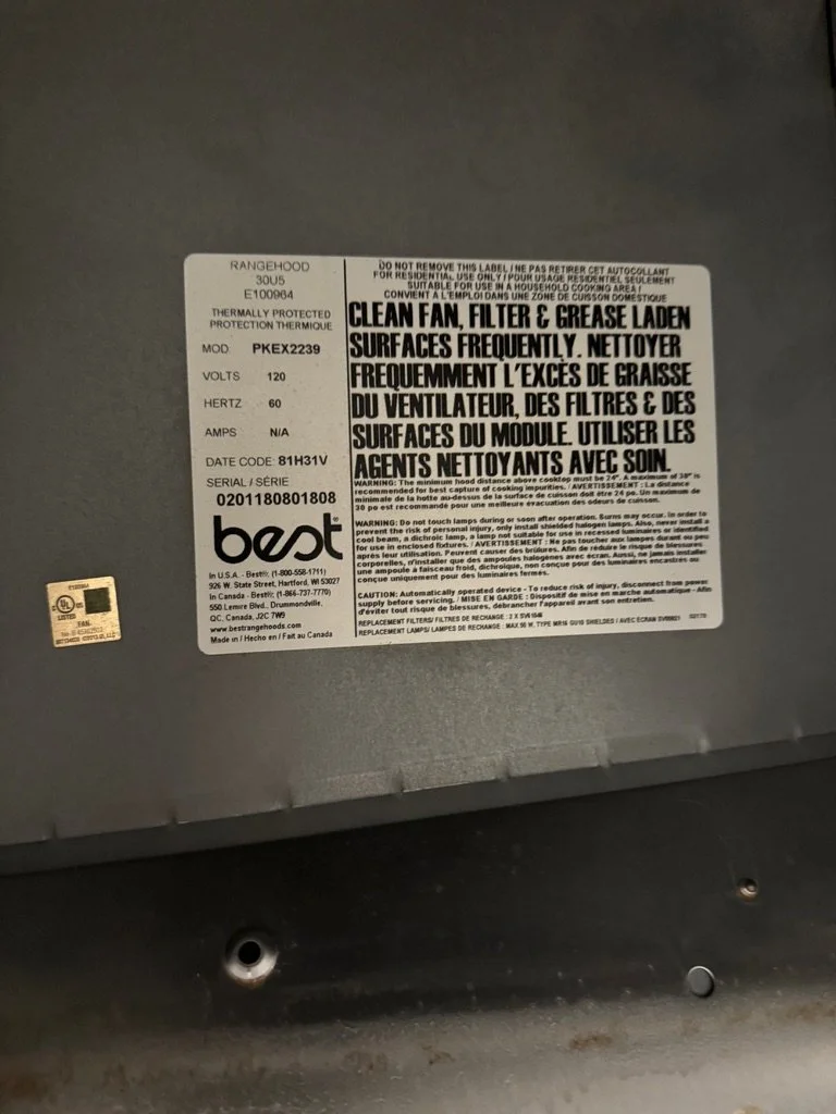 Stainless Steel Built-In Range Hood W535