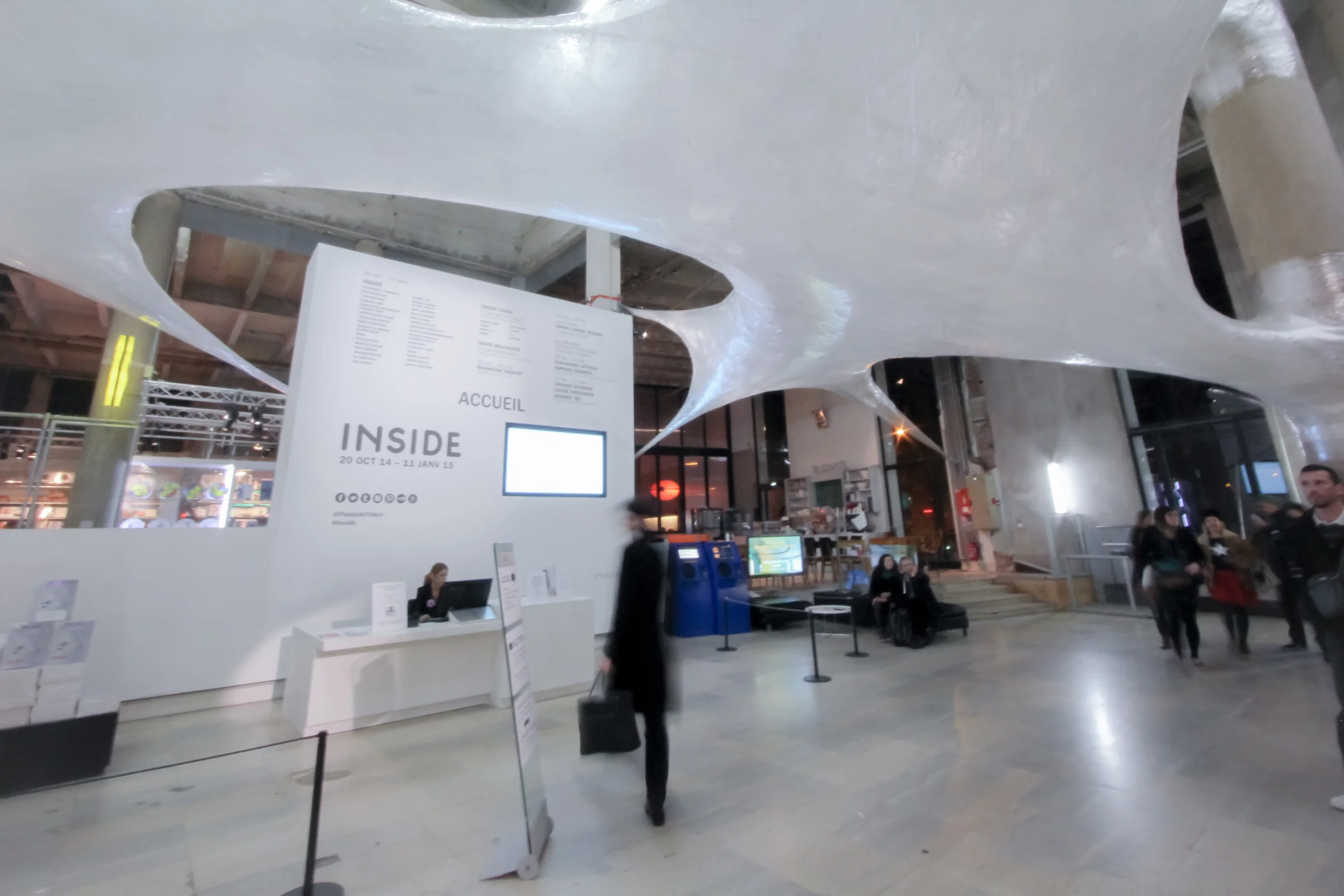 Inside the entrance hall of Palais de Tokyo