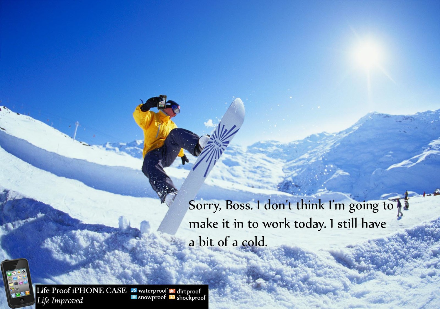 You just gotta love a good stock image covered in watermarks. Hey, he's holding the phone backwards. maybe he's got a bluetooth. Wait, if he had a bluetooth then why the hell is he holding his phone? Shouldn't it be in his pocket? I don't think so "…