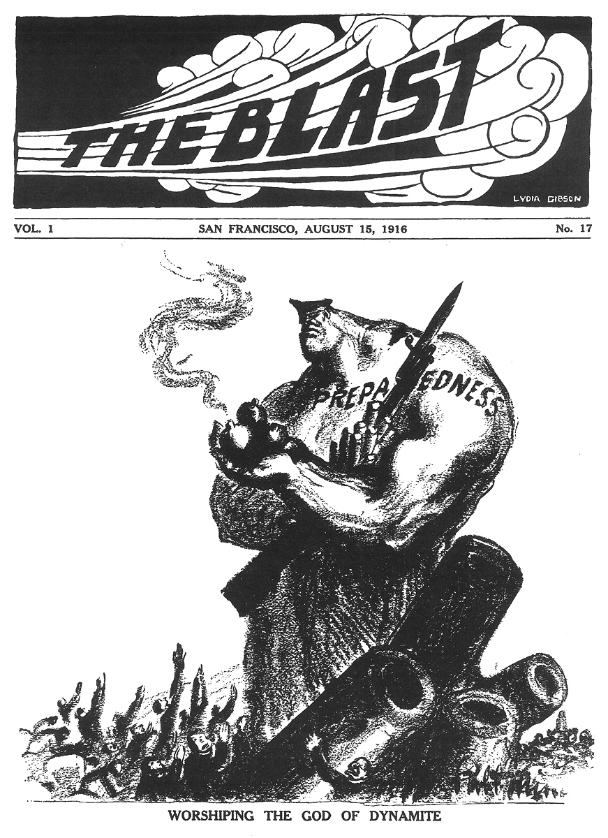 Robert Minor, "The God of Dynamite," The Blast , August 15, 1916. 