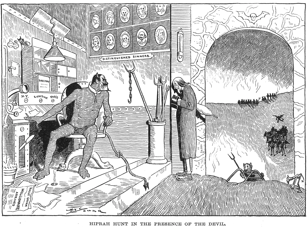 Hiprah Hunt visits Satan's new office in 1901. 