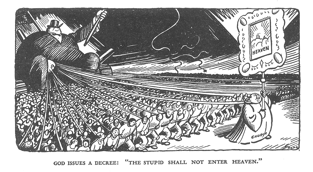 Art Young illustration for Charles Erskine Wood's Heavenly Discourse (New York: Vanguard Press, 1927).