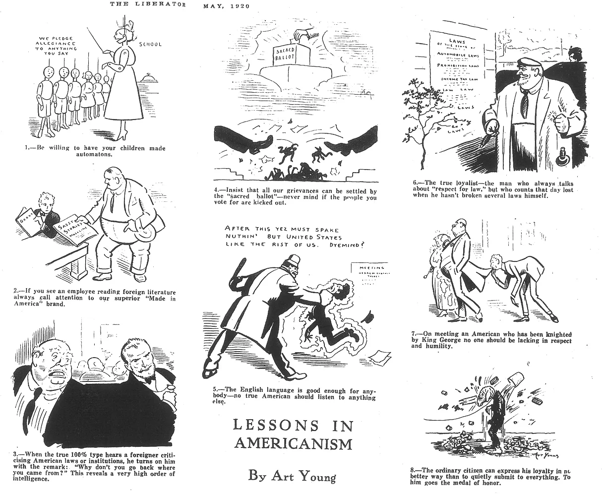 Art Young, The Liberator , May 1920. Click images to enlarge.