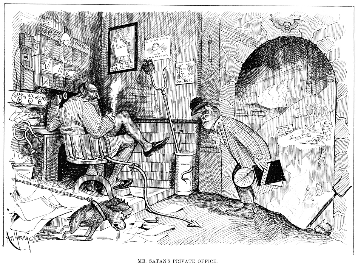 R. Palasco Drant visits Satan's private office in 1892. 