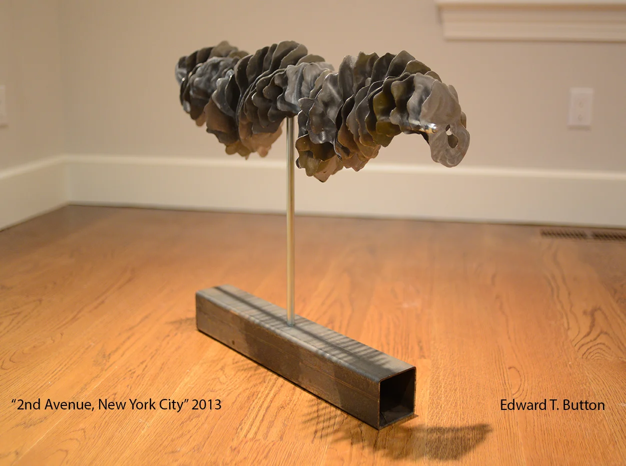 Location based sound generated steel sculpture, Processing and CNC Plasma
