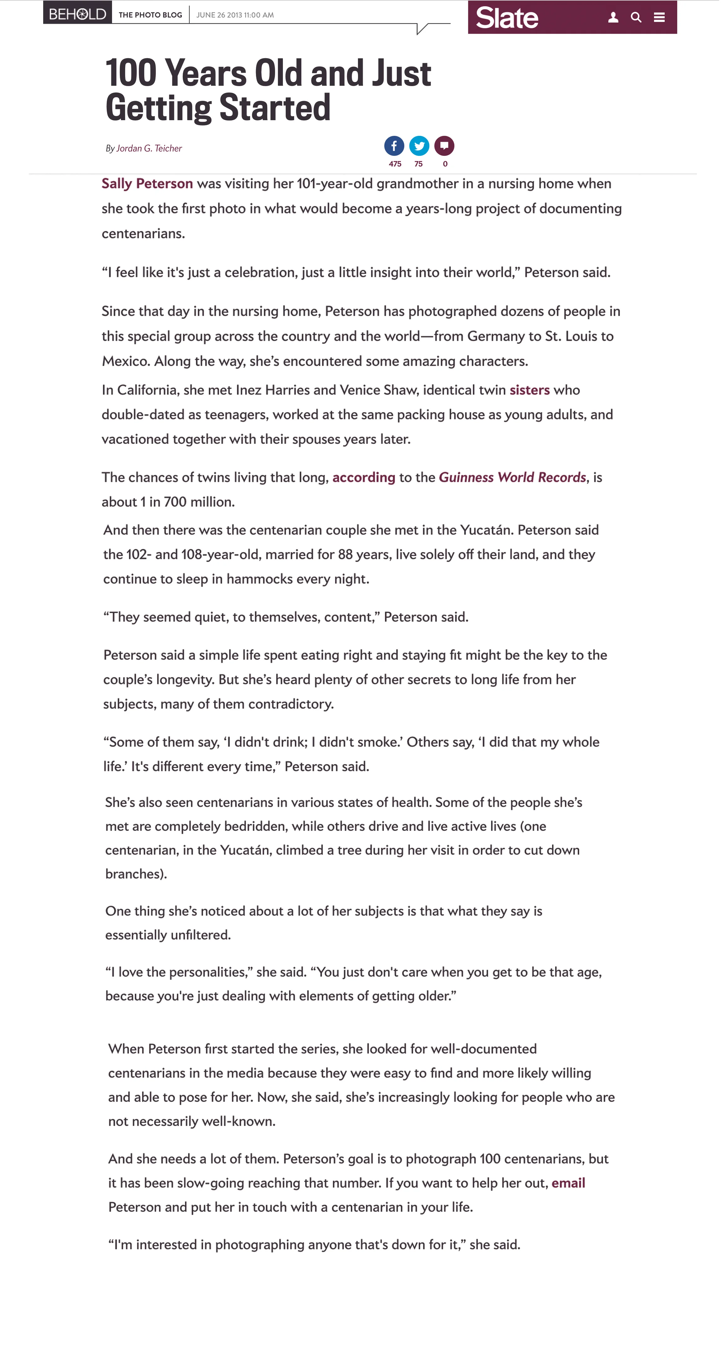 SLATE INTERVIEW l US