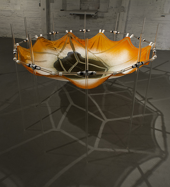 Sift Net Velvet, Glass, Aluminum Tape 5' x 5' x 4', Collaboration