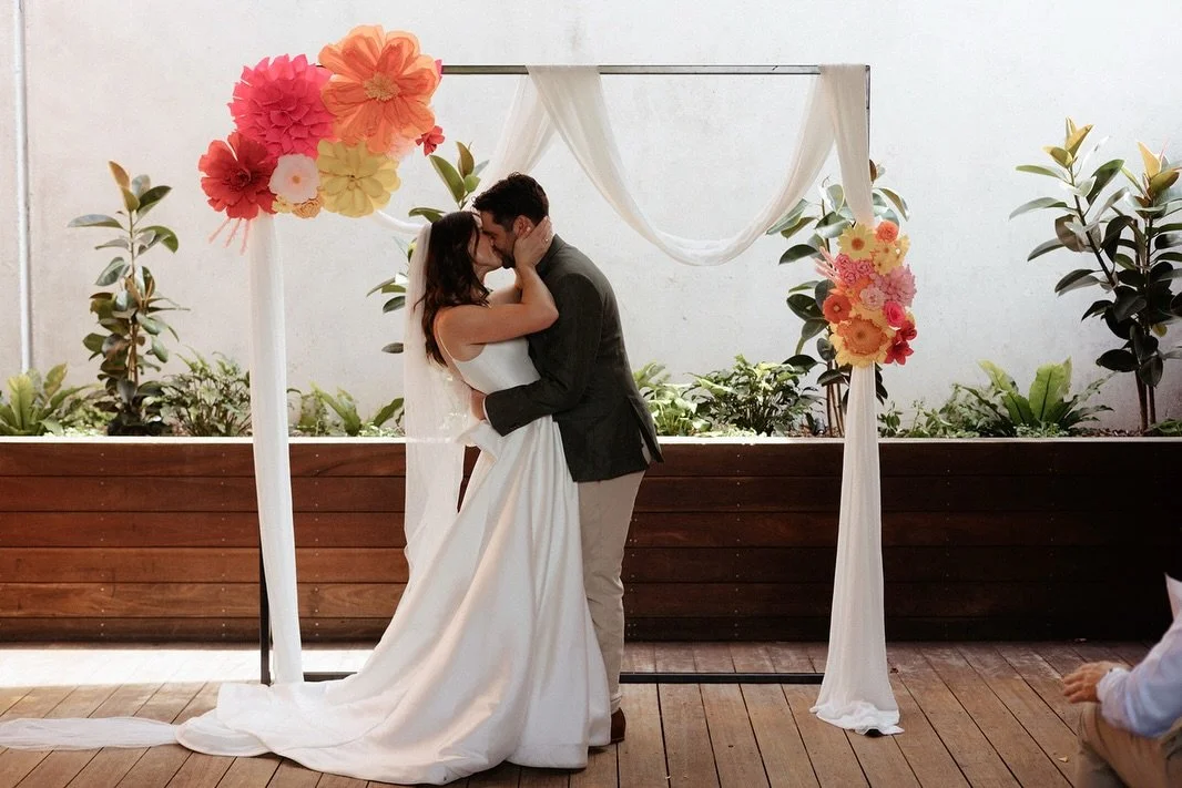 Sealed with a kiss, now cue the confetti!

Celebrant: @natsproal.melbournecelebrant
Photographer &amp; Videographer: @caityandduncan