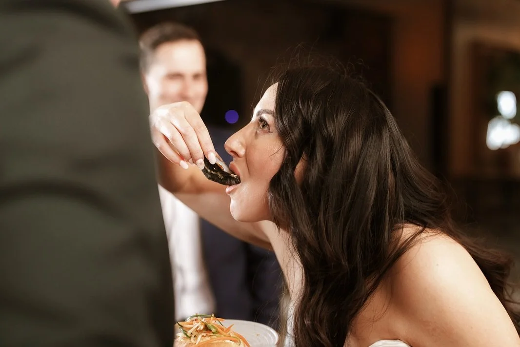 Fuelling up for the dance floor 🦪 

Photographer: @nikkimccronephotography
HMUA: @makingpretty
Food: US!!