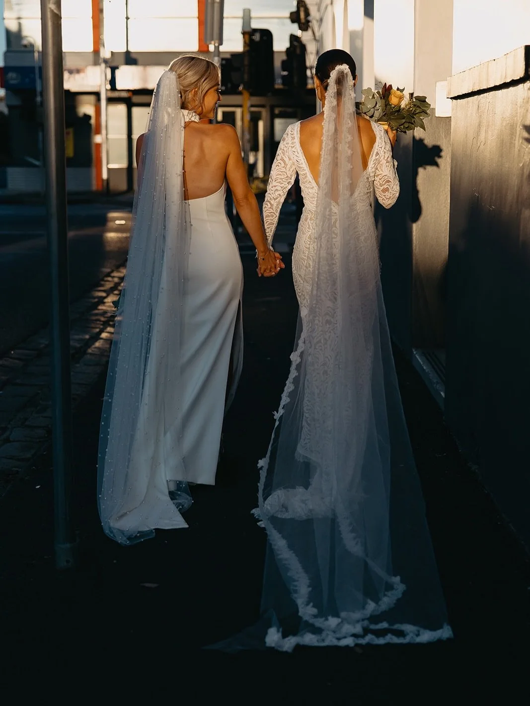 From aisle to after party! 😍

Kate &amp; Ellie 🥂

Videographer: @twoheartsweddingfilmsau
Photographer: @lovegoodimages
Celebrant: @wendydoesweddings
Acoustic Musican: @neumarkproductions
Dress&rsquo;: @grace_loves_lace
MUA: @_makeup_by_candy
Hair: 