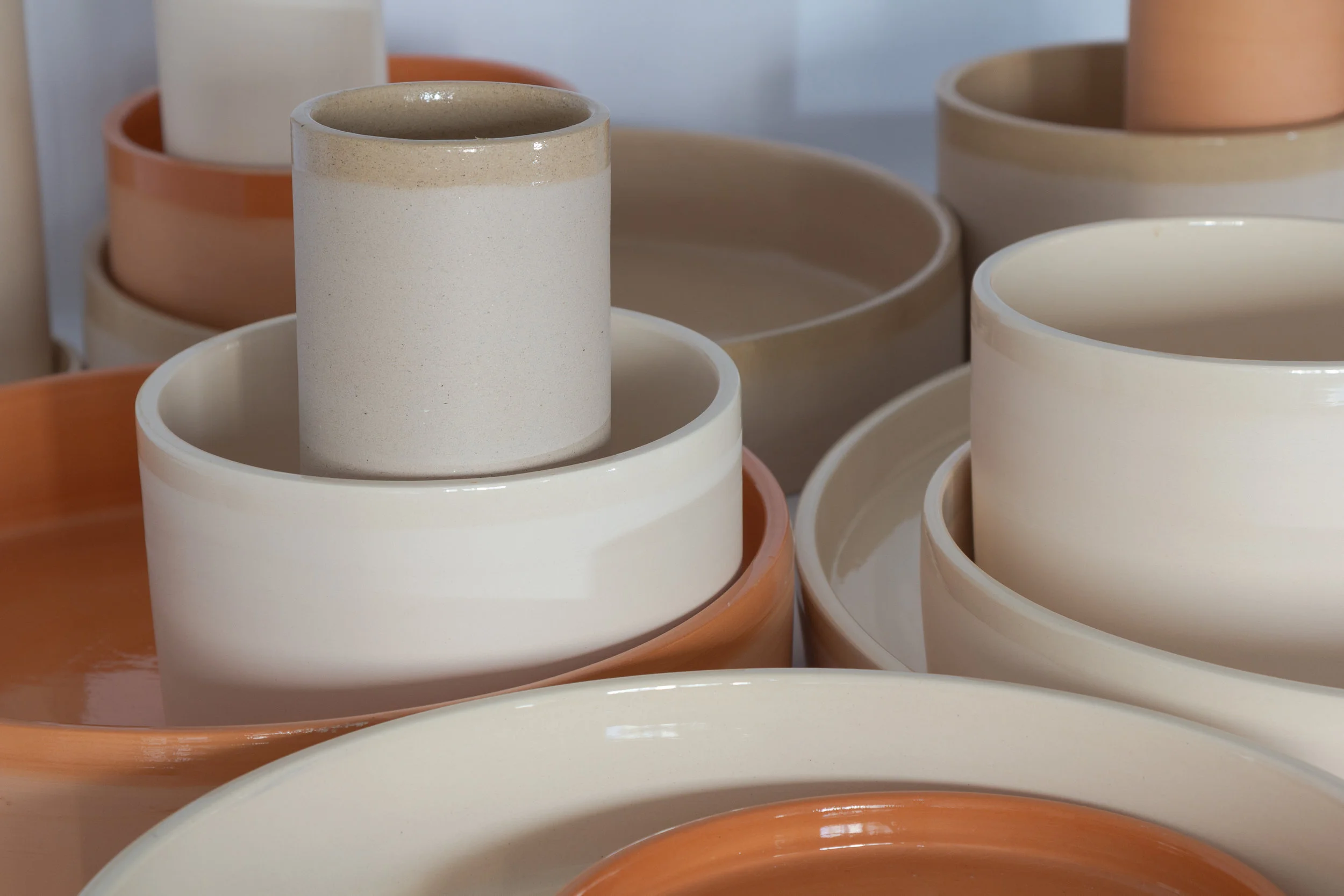 Detalhes dos vasos da coleção Aterrário