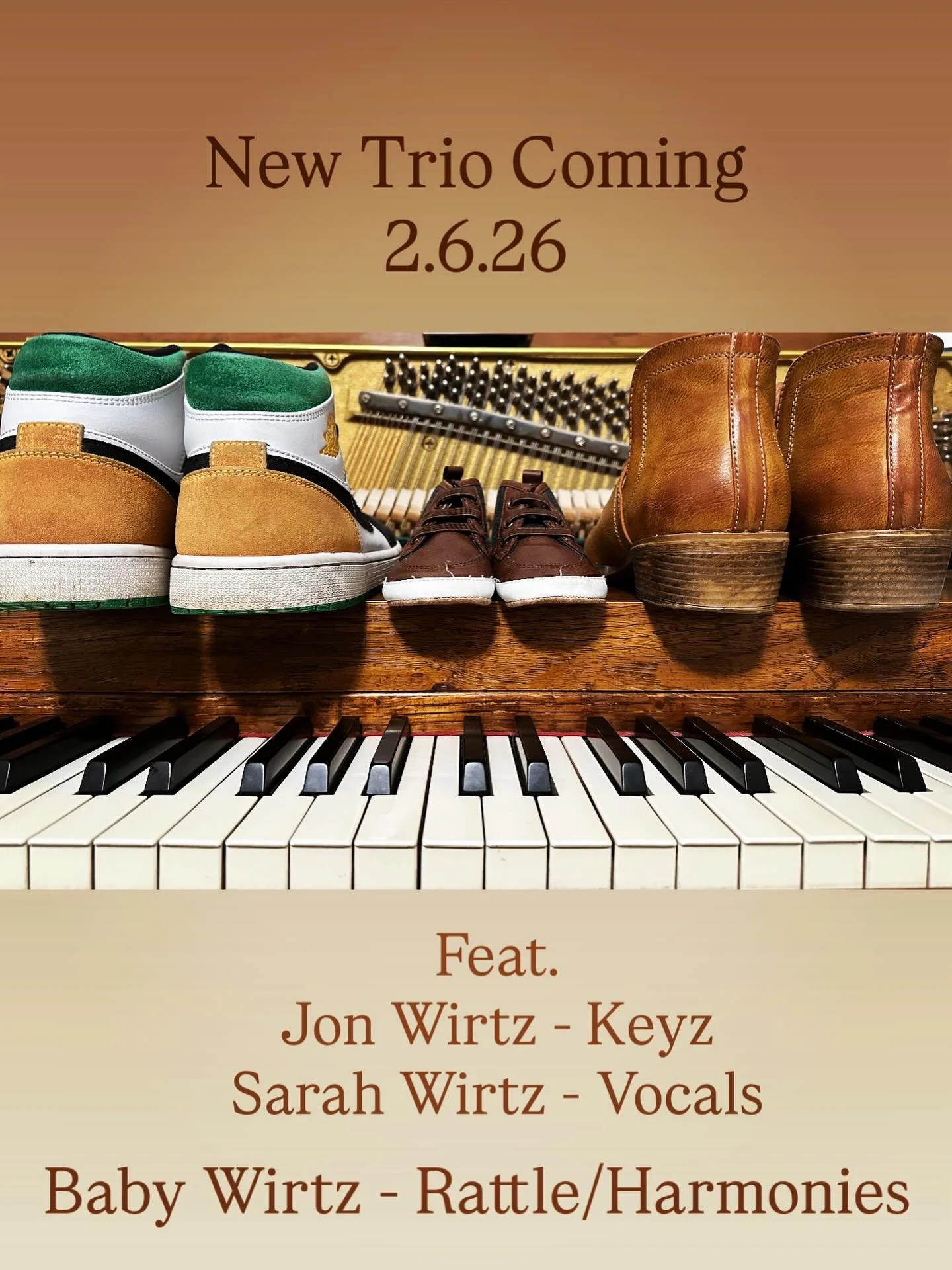 New Trio debut 2/6/26 🎶 “Shake, Rattle & Bald”
.
👶 Producer: @sistersarahsings