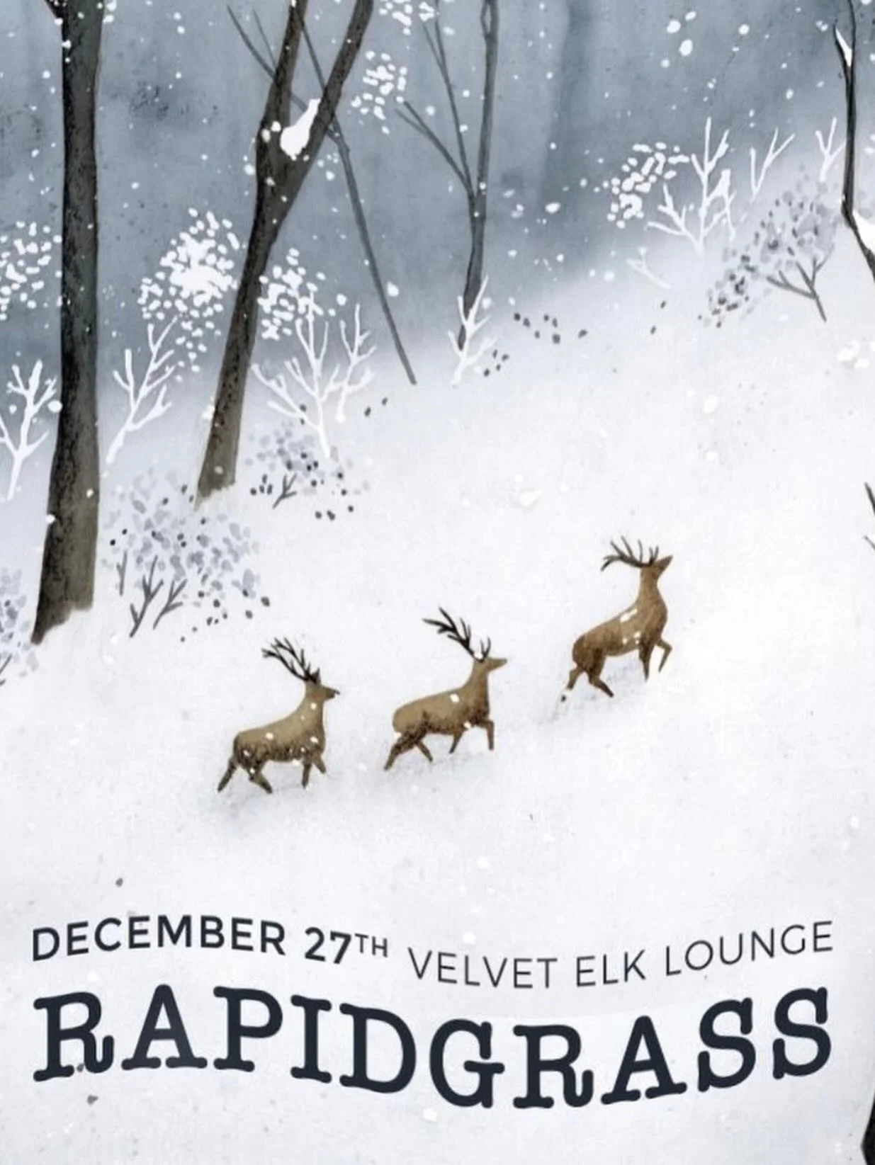Have yourself a merry week and then come hang this Saturday night with @rapidgrass at @thevelvetelklounge . You can wear all your brand new clothes that Santa brought.
.
.
.
.
.
#rapidgrass #petewernick #bluegrass #jamgrass #liveforlivemusic @charles