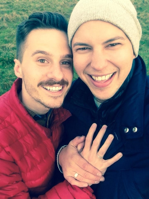 The moment after we got engaged.