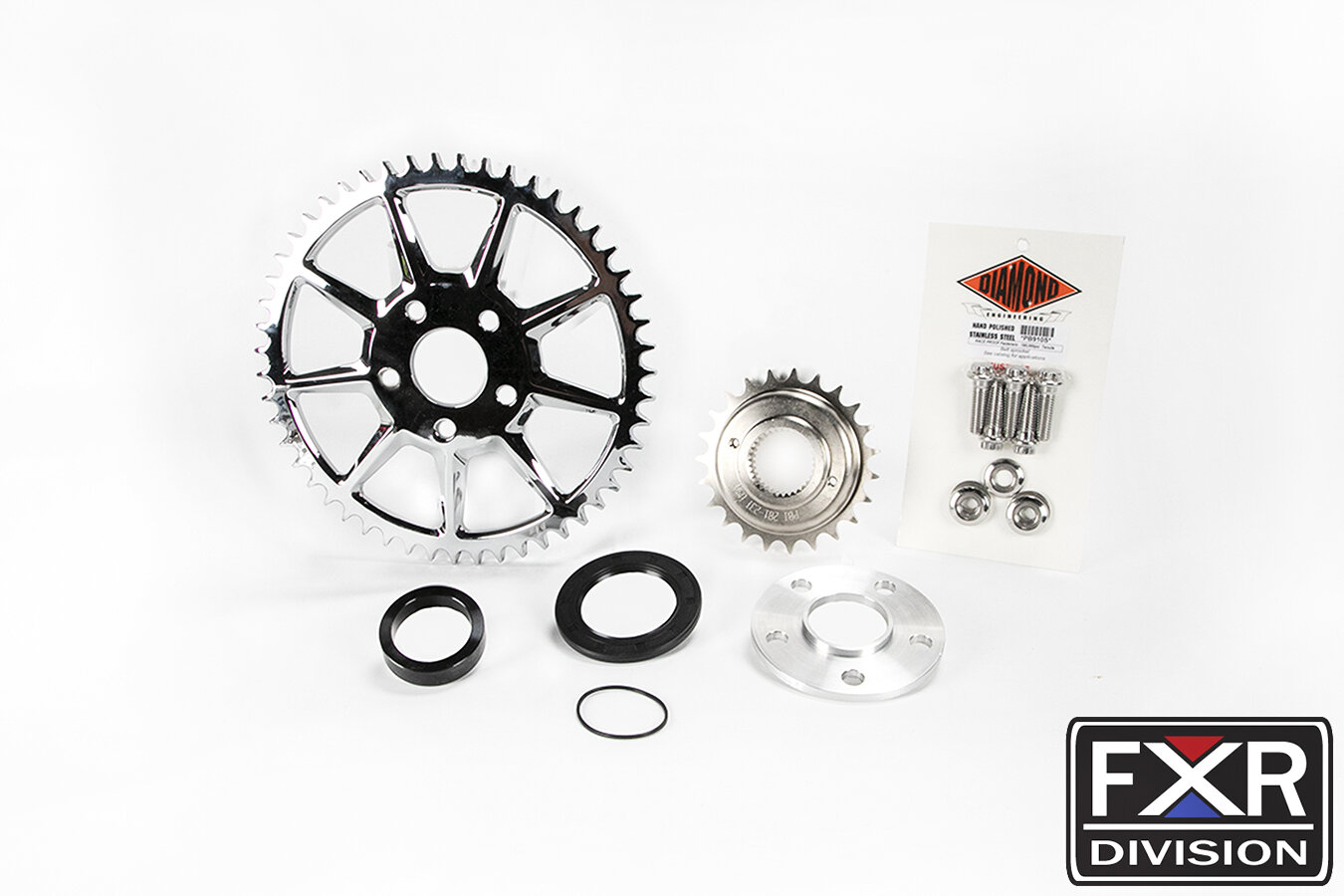 FXR Division "USA MADE" 9 Spoke Chain Drive Kit for 85"94" FXR Models — FXR Division