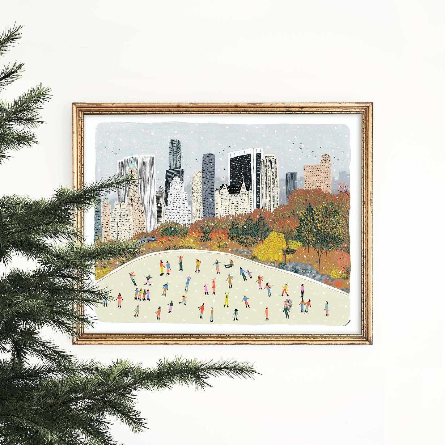 The perfect fall to winter transitional decor 🍂❄️ - the first snow in Central Park. Shop link is in my bio 😊

#etsyartist #etsyart #centralpark #autumndecor #goiachepainting