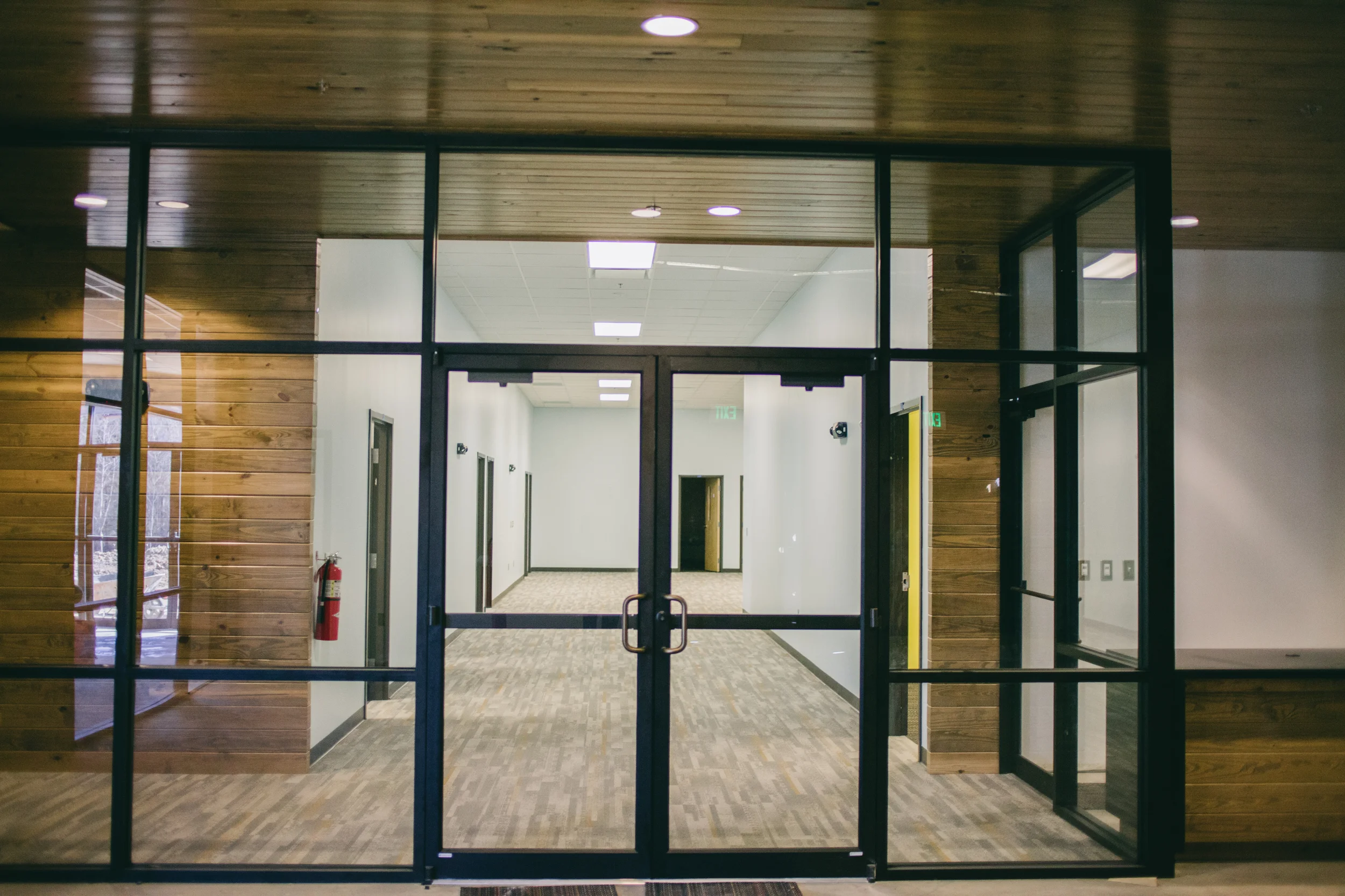 View of secured entryway to City Church Kids 