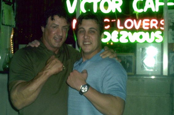 At The Victors (Adrian's) on Sly's 60th birthday. A great talk for twenty minutes. Changed my life.