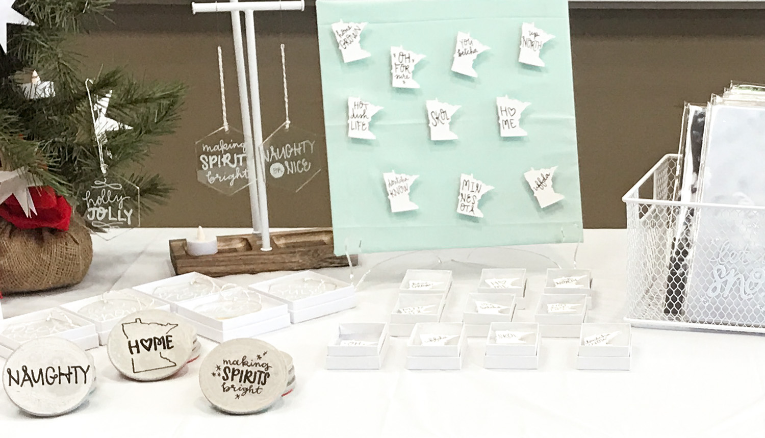 The Second Table Set up: Arranged more by product