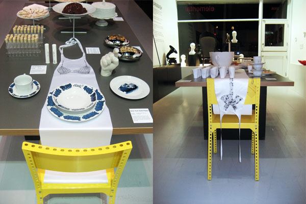 kns collective gallery table clothes art objects