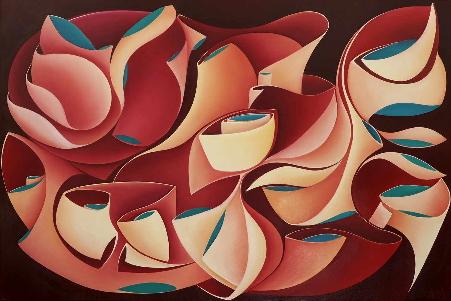  DREAMING OF STRAWBERRY SEAGULLS OIL ON CANVAS, 180CM x 240CM 