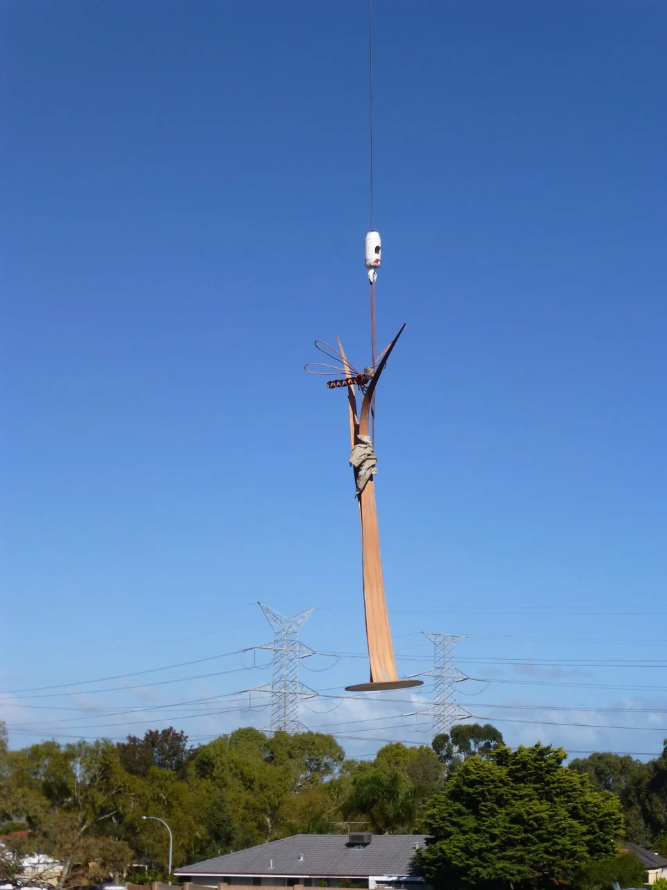 On its maiden flight.