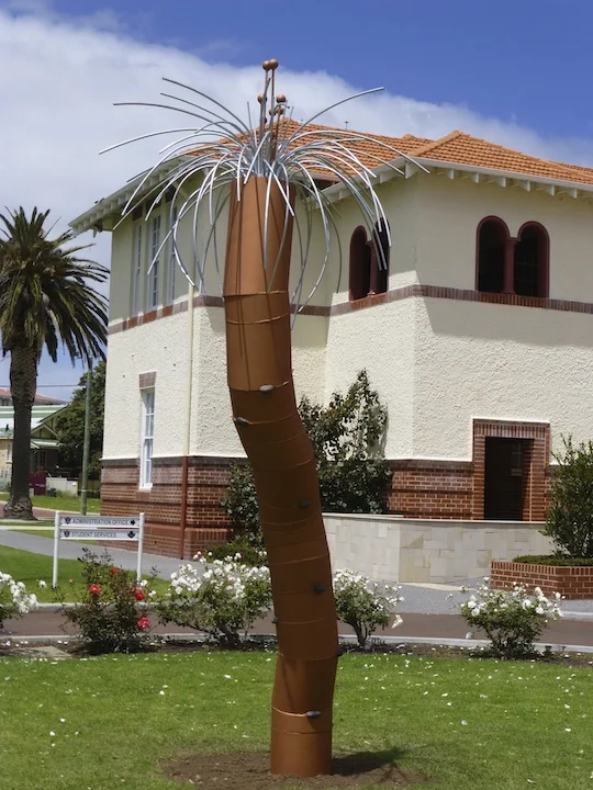 Kingia Australis - 2014, Metal, Paint & Stone, (W.H.D) 180x350x180cm