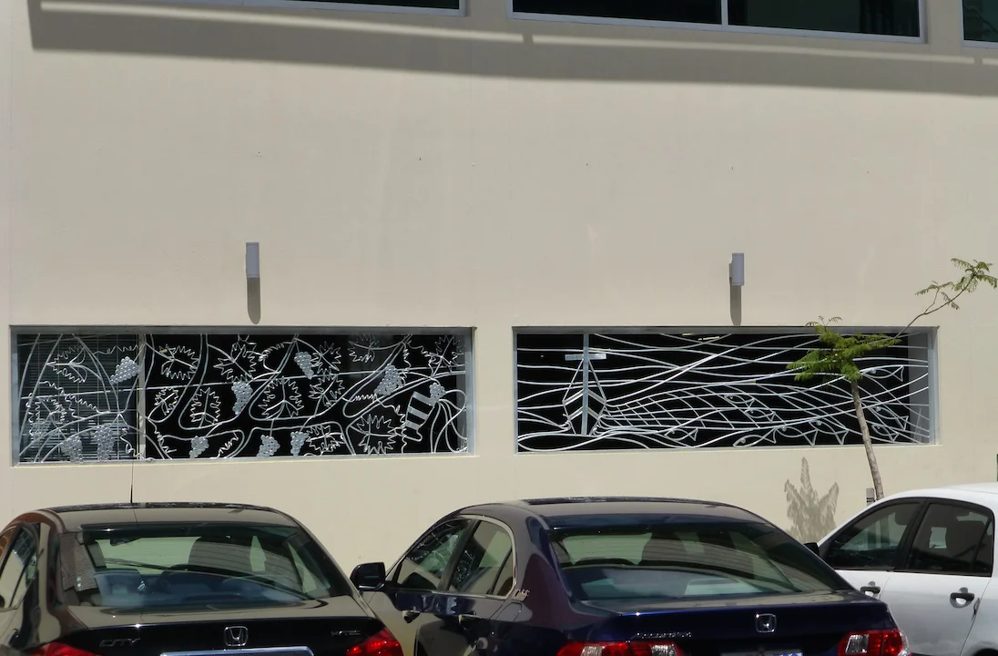 St John Lutheran Church Panels, Galvanised Steel, (W.H.D) 1000x100x5cm