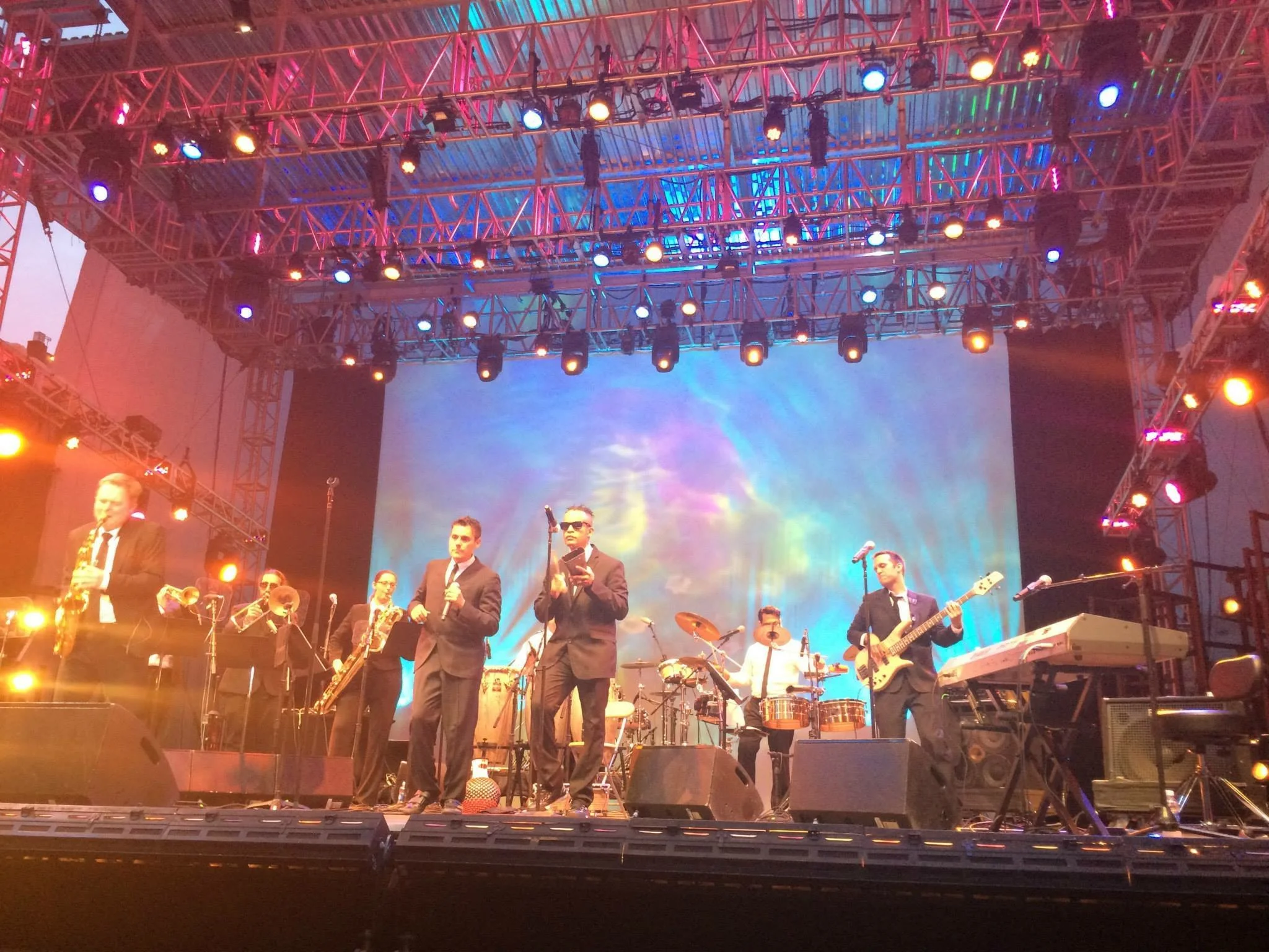 Performing with Ray Lugo and the Boogaloo Destroyers at Lincoln Center.