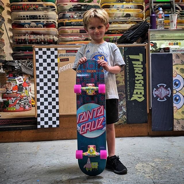 Brayden's first #skateboard #santacruzskatebords #spongebobsquarepants