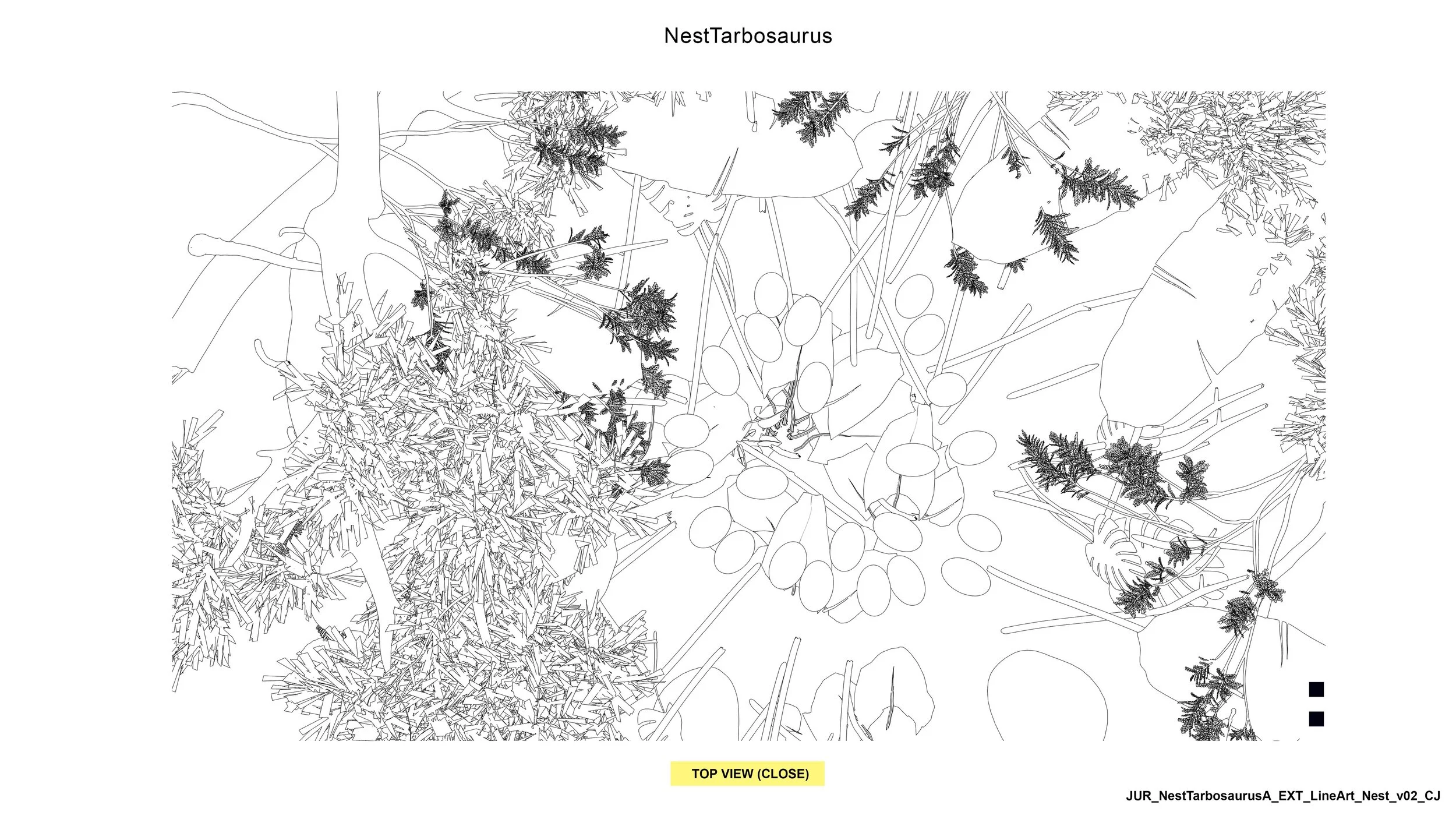 JUR_NestTarbosaurusA_EXT_LineArt_Nest_v02_CJ.jpg
