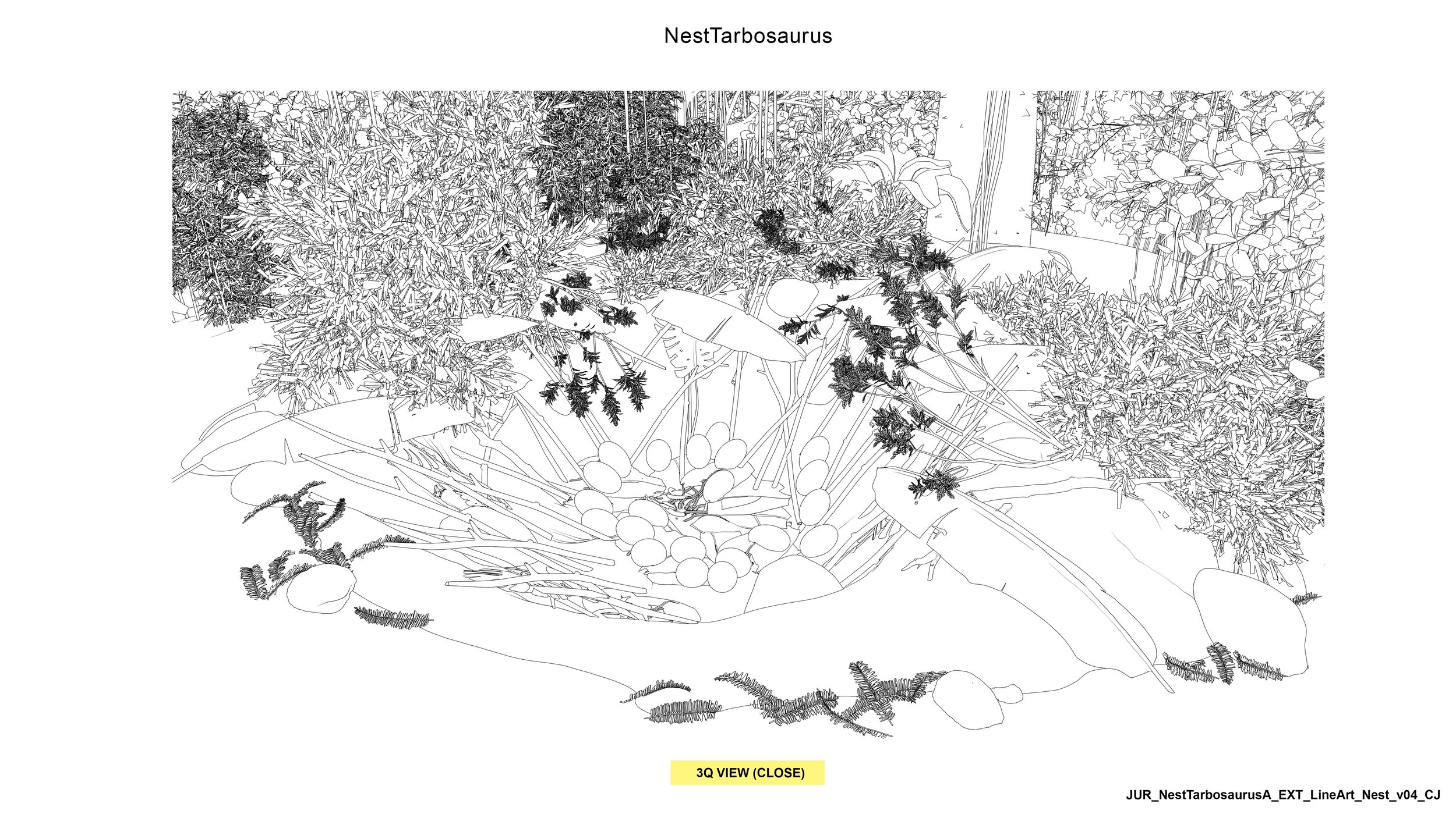 JUR_NestTarbosaurusA_EXT_LineArt_Nest_v04_CJ.jpg