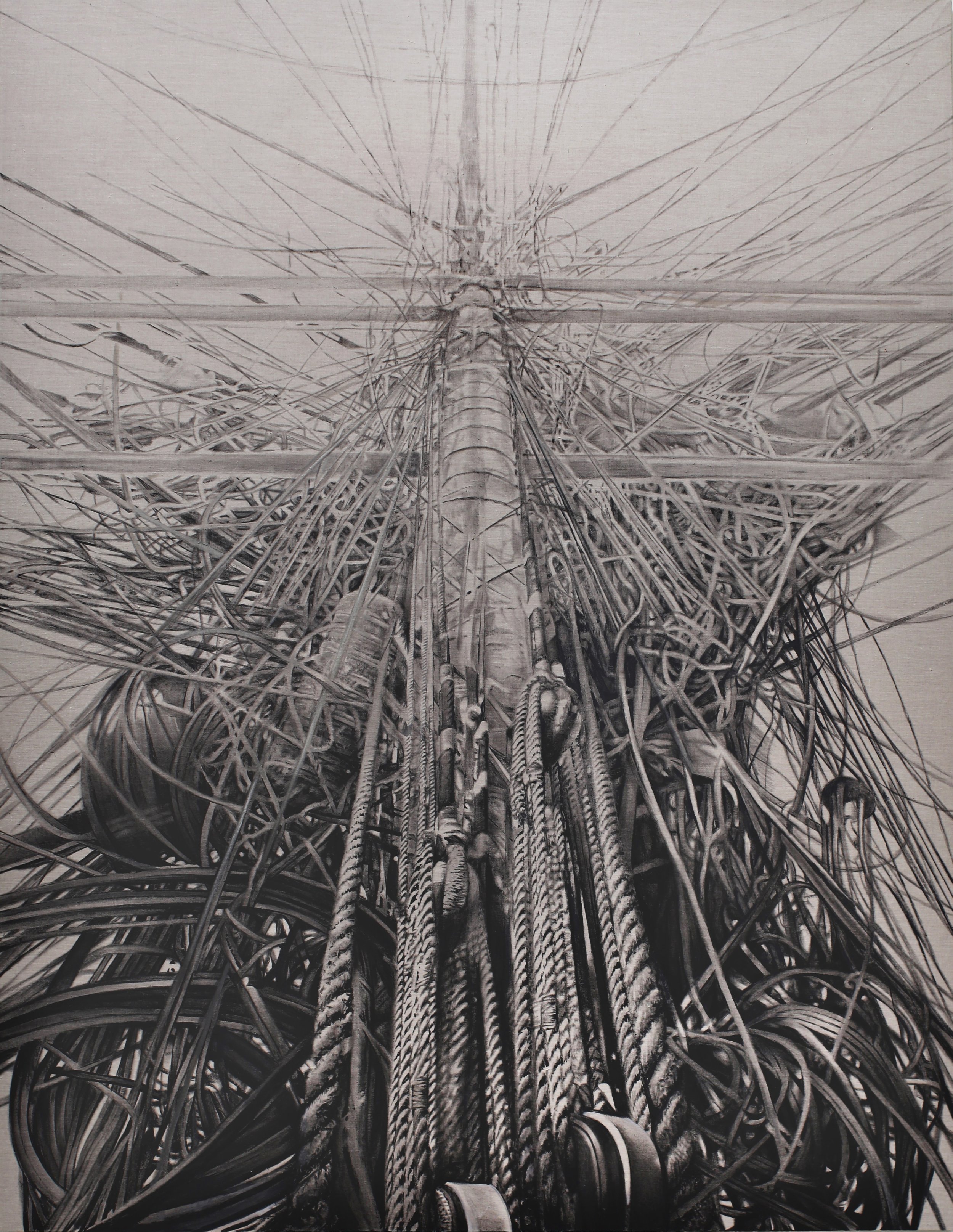 Mast, acrylic on linen 56x72”