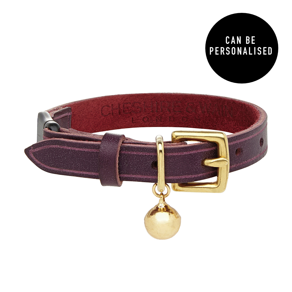 BERNIE - PERSONALISED LEATHER CAT COLLAR - LUXURY.jpg