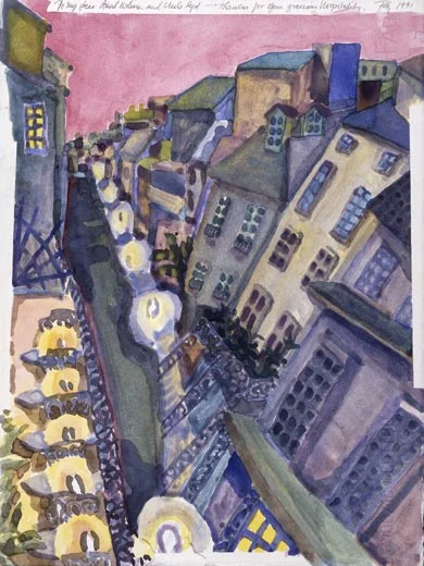  Chartres Street, watercolor on paper, 11 x 15", 1990 