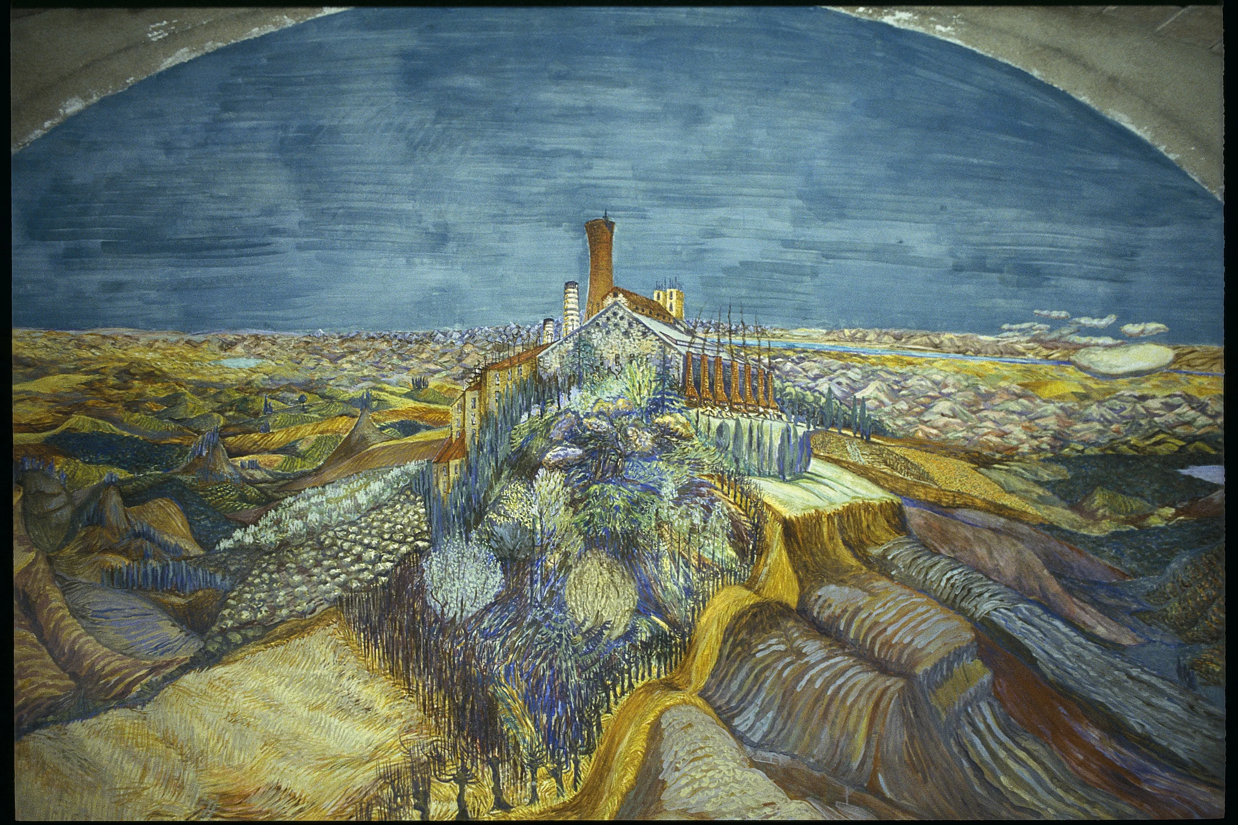 Serre Macroscape, fresco, 48 x 60", 1996