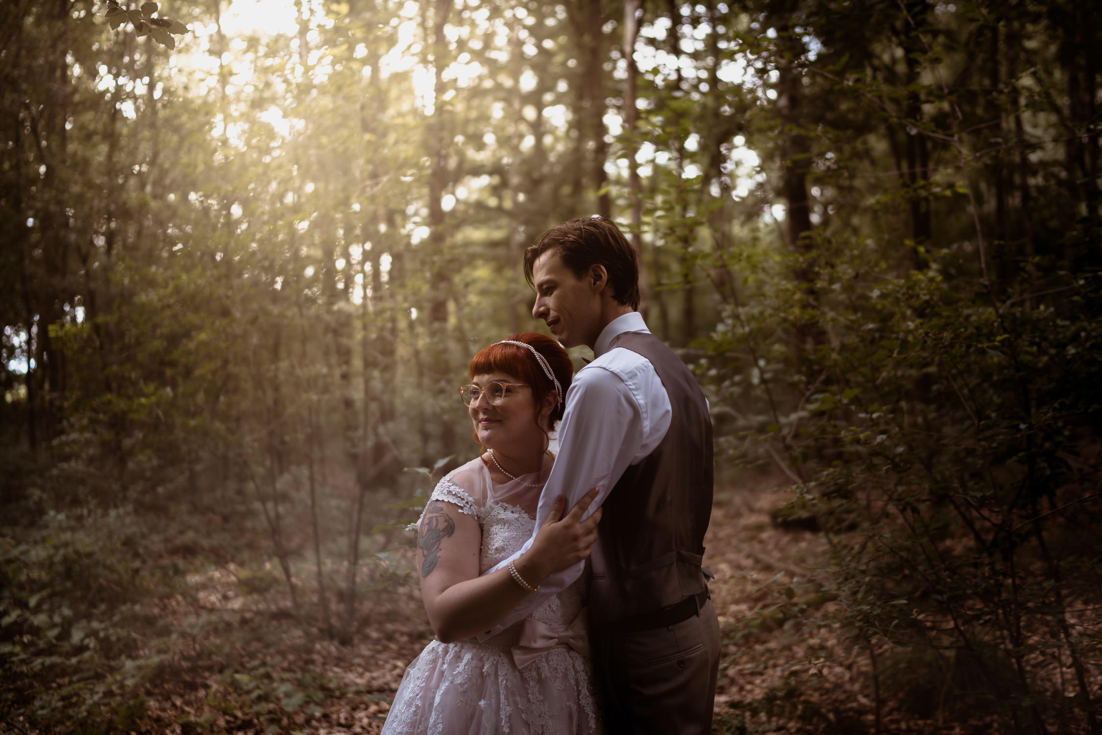 wedding photographer utrecht portrait in the forest by mark hadden from amsterdam