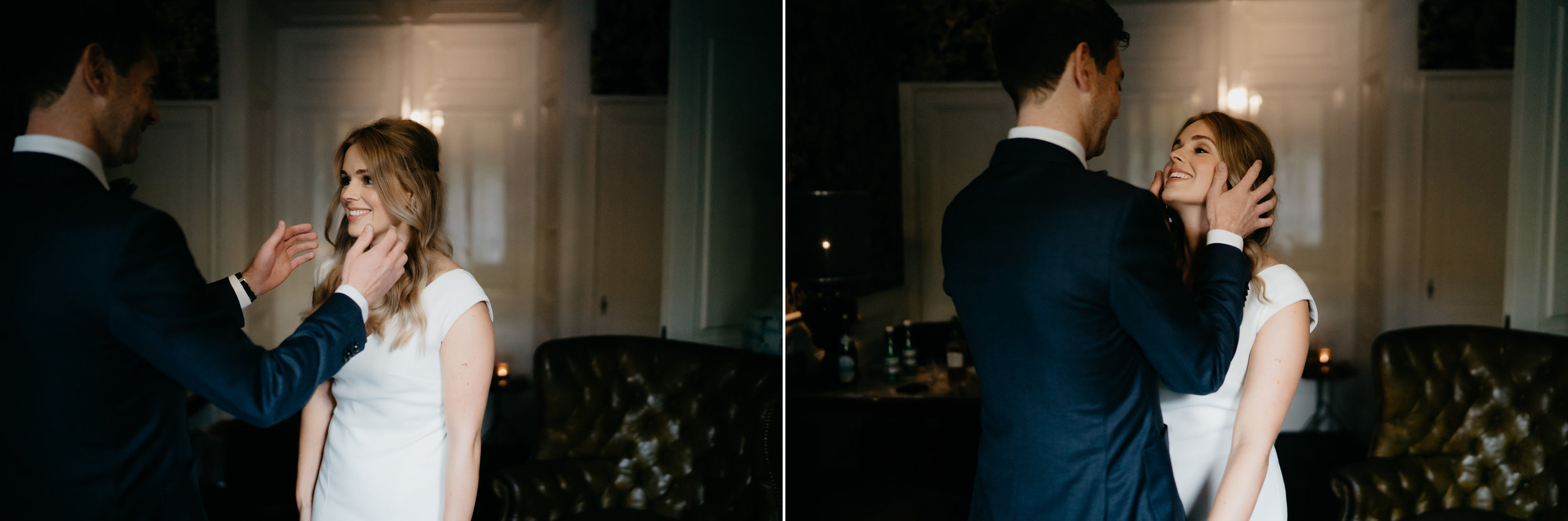 first look bride and groom by mark hadden amsterdam trouwfotograaf