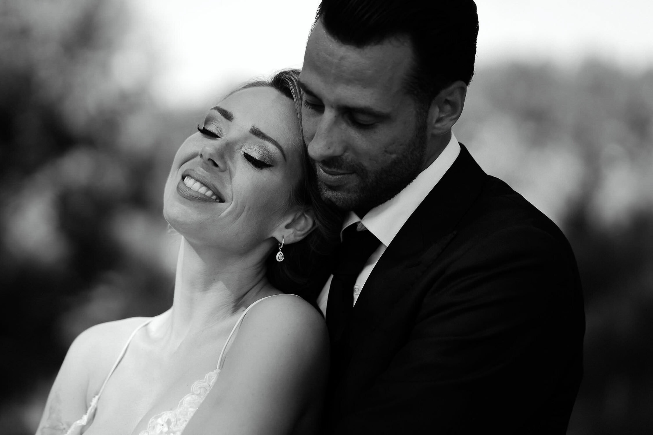 romantic portrait of wedding couple after the wedding in rotterdam by mark hadden amsterdam wedding photographer